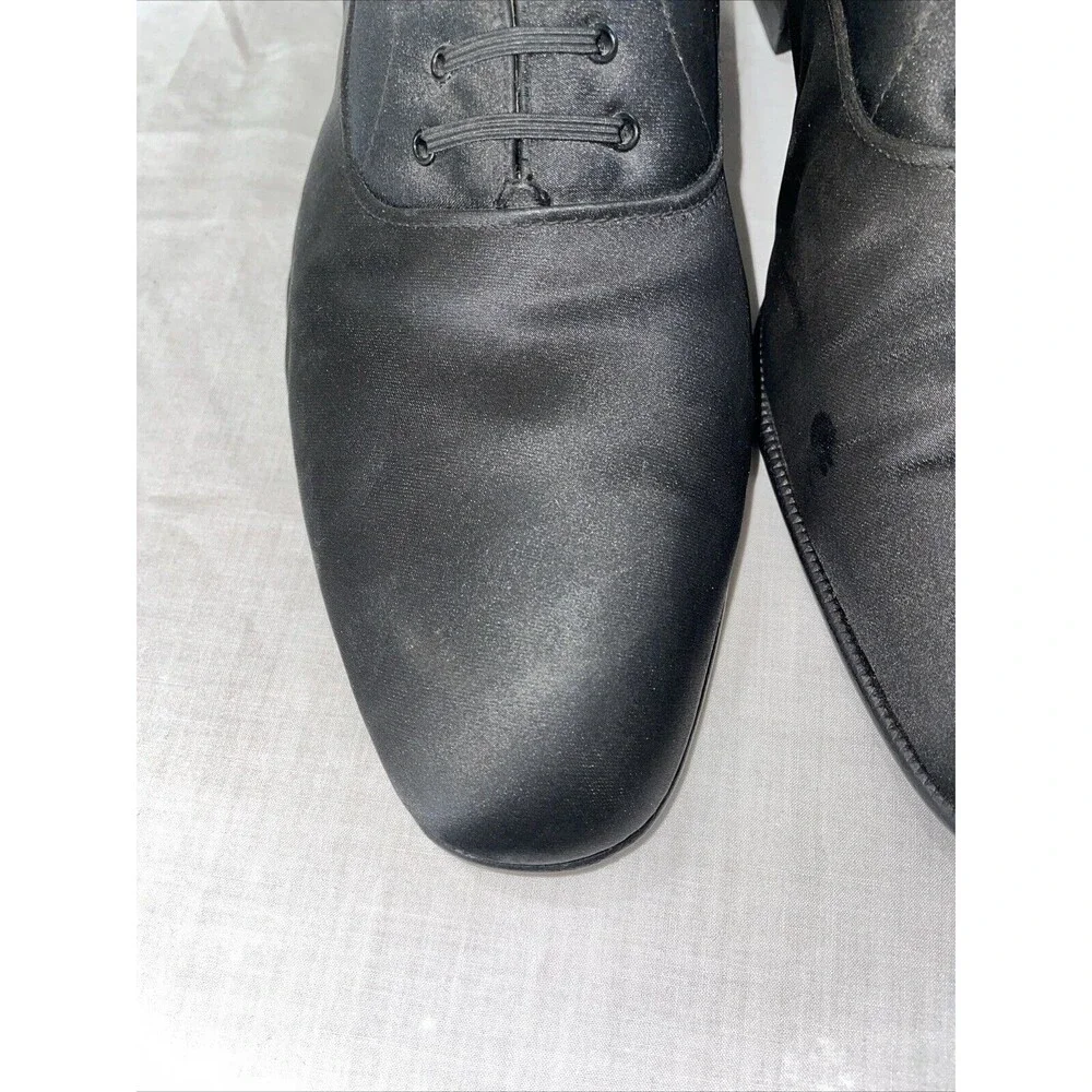 Moreschi Men’s Tuxedo Satin Shoes Size 11 M Black Party Ballroom Business Formal